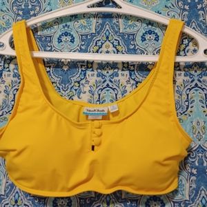 Modcloth Yellow Ribbed Bikini Top